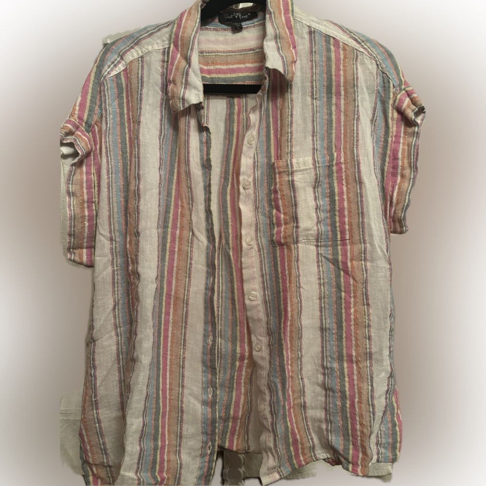 Velvet Heart Multicolor Striped Casual Shirt